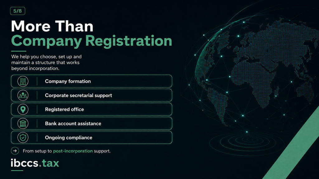 Company formation and corporate services support beyond incorporation